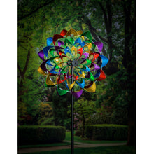 Load image into Gallery viewer, Multi-Colored Flower Spinner Garden Stake, 84in