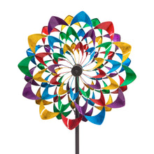 Load image into Gallery viewer, Multi-Colored Flower Spinner Garden Stake, 84in