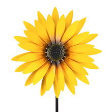 Load image into Gallery viewer, Statement Sunflower Spinner Garden Stake, 75in