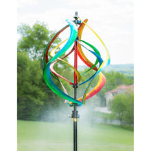 Load image into Gallery viewer, Misting Colorful Helix Spinner Garden Stake, 89in
