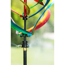 Load image into Gallery viewer, Misting Colorful Helix Spinner Garden Stake, 89in