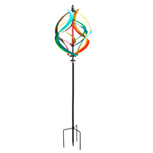 Load image into Gallery viewer, Misting Colorful Helix Spinner Garden Stake, 89in