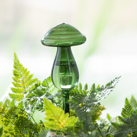 Art Glass Mushroom Watering Globe, 4 Styles
