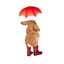 Load image into Gallery viewer, Polyresin Rainy Day Rabbit Statue, 9in