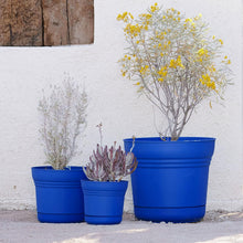 Load image into Gallery viewer, Planter, 12in, Saturn with Saucer, Classic Blue