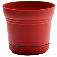 Load image into Gallery viewer, Planter, 12in, Saturn with Saucer, Burnt Red