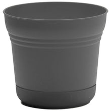 Load image into Gallery viewer, Planter, 12in, Saturn with Saucer, Charcoal
