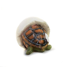 Load image into Gallery viewer, Polyresin Baby Turtle in Shell Statue, 4in