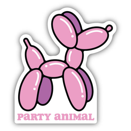 Party Animal Balloon Dog Sticker, 3in