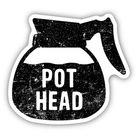 Coffee Pot Head Sticker, 3in