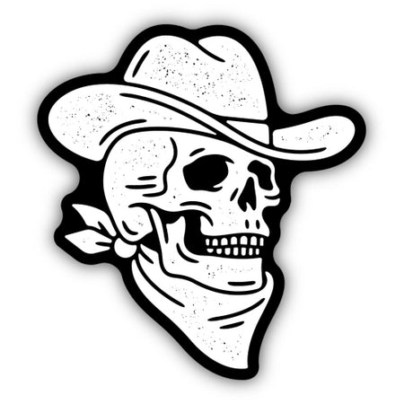 Cowboy Skull Sticker, 3in