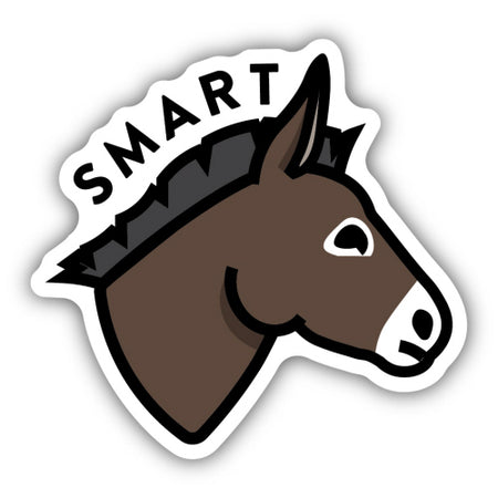 Smart Ass Donkey Sticker, 3in