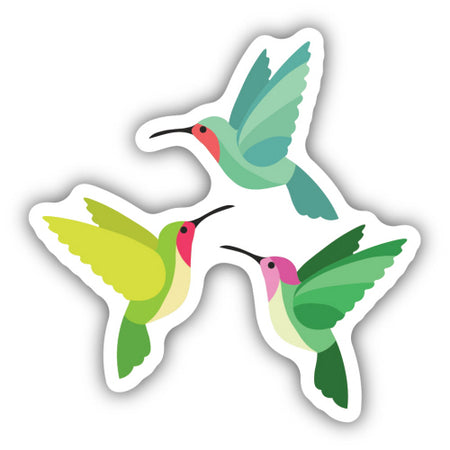 Hummingbirds Sticker, 3in