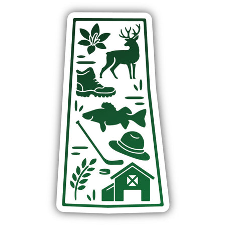 Saskatchewan Icons Sticker, 3in