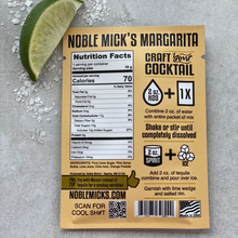Load image into Gallery viewer, Noble Mick&#39;s Cocktail Mix, Margarita
