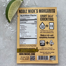 Load image into Gallery viewer, Noble Mick's Cocktail Mix, Margarita
