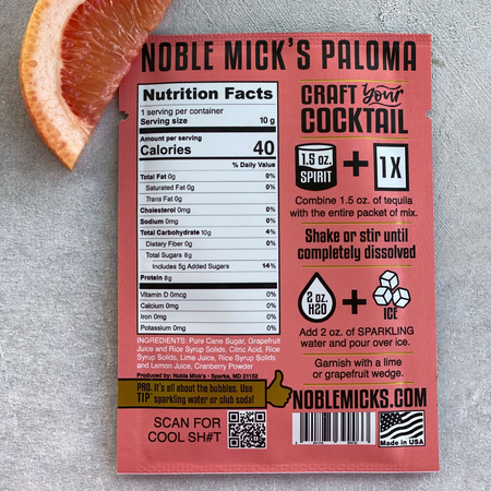 Noble Mick's Cocktail Mix, Paloma