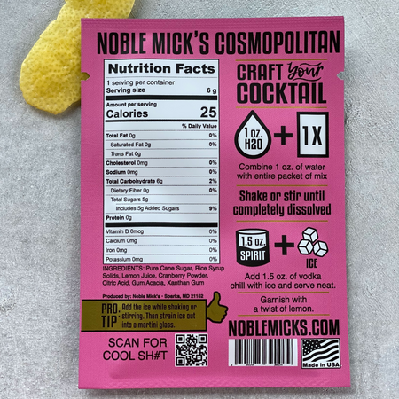 Noble Mick's Cocktail Mix, Cosmopolitan