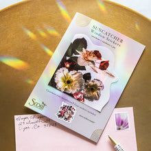 Load image into Gallery viewer, Pressed Flowers Suncatcher Window Sticker