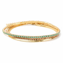 Load image into Gallery viewer, Scout S&S Bracelet Trio, Pacific Opal/Gold