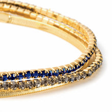 Load image into Gallery viewer, Scout S&S Bracelet Trio, Montana Blue/Gold
