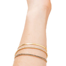 Load image into Gallery viewer, Scout S&S Bracelet Trio, Light Gray Opal/Gold