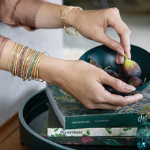 Load image into Gallery viewer, Scout S&S Bracelet Trio, Light Gray Opal/Gold