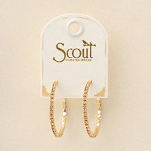 Load image into Gallery viewer, Scout S&S Small Hoop Earrings, Champagne/Gold