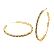 Load image into Gallery viewer, Scout S&S Large Hoop Earrings, Greige/Gold