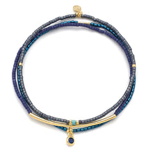 Load image into Gallery viewer, Scout Miyuki Bracelet Trio, Navy/Gold