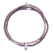 Load image into Gallery viewer, Scout Miyuki Bracelet Trio, Purple/Silver