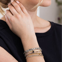 Load image into Gallery viewer, Teardrop Stone Wrap Bracelet, Dalmatian & Obsidian