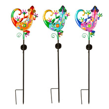 Load image into Gallery viewer, Garden Stake, Solar Lizard 3 Assorted