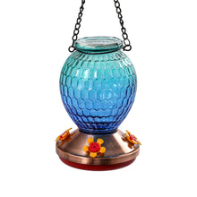 Load image into Gallery viewer, Bird Feeder, Hummingbird Glass Hanging 4 Asst