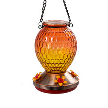 Load image into Gallery viewer, Bird Feeder, Hummingbird Glass Hanging 4 Asst