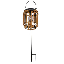 Load image into Gallery viewer, Solar Garden Stakes, Faux Rattan 4 Asst