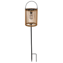 Load image into Gallery viewer, Solar Garden Stakes, Faux Rattan 4 Asst