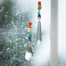 Load image into Gallery viewer, Suncatcher, Crystal with Colored Stones, 2 Asst