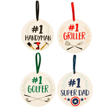 Load image into Gallery viewer, Wall Decor, Wood Best Dad Medal 4 Asst