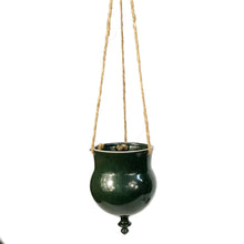 Load image into Gallery viewer, Hanging Stoneware Planter w/ Jute Hanger 3 Asst