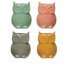 Load image into Gallery viewer, Stoneware Owl Vase with Magnet, 4 Asst