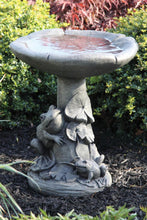 Load image into Gallery viewer, Frogs & Lilies Bird Bath, One Piece
