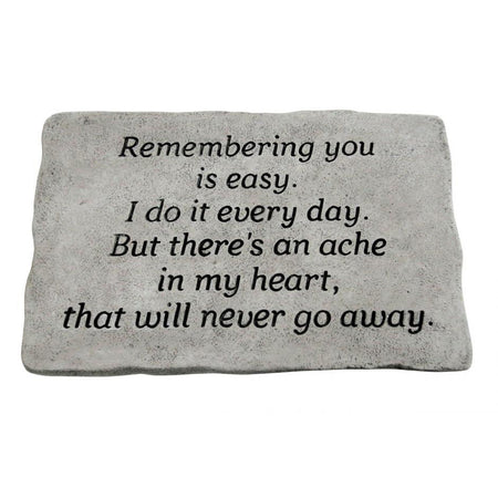 Garden Stone, 15in, Remembering You is Easy
