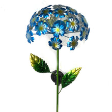 Load image into Gallery viewer, Hydrangea Solar Garden Stake, 3 Asst