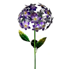 Load image into Gallery viewer, Hydrangea Solar Garden Stake, 3 Asst