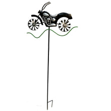 Load image into Gallery viewer, Motorcycle Spinner Garden Stake, 41in
