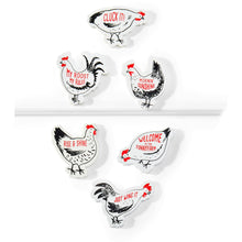 Load image into Gallery viewer, Chicken Farm Resin Tokens, 6 Asst