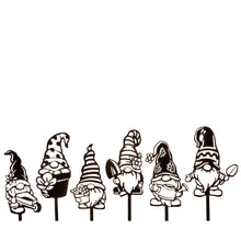 Load image into Gallery viewer, Metal Gnome Garden Stake, 6 Asst