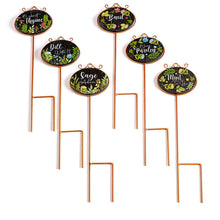 Load image into Gallery viewer, Metal Herb Plant Pick 6 Asst