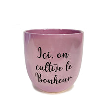 Load image into Gallery viewer, Purple "Happiness" Pot, 15x15x15cm